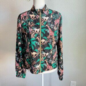 Lilly Pulitzer Aegean Luxletic Jacket Women's M Dancing in the Moonlight Animals